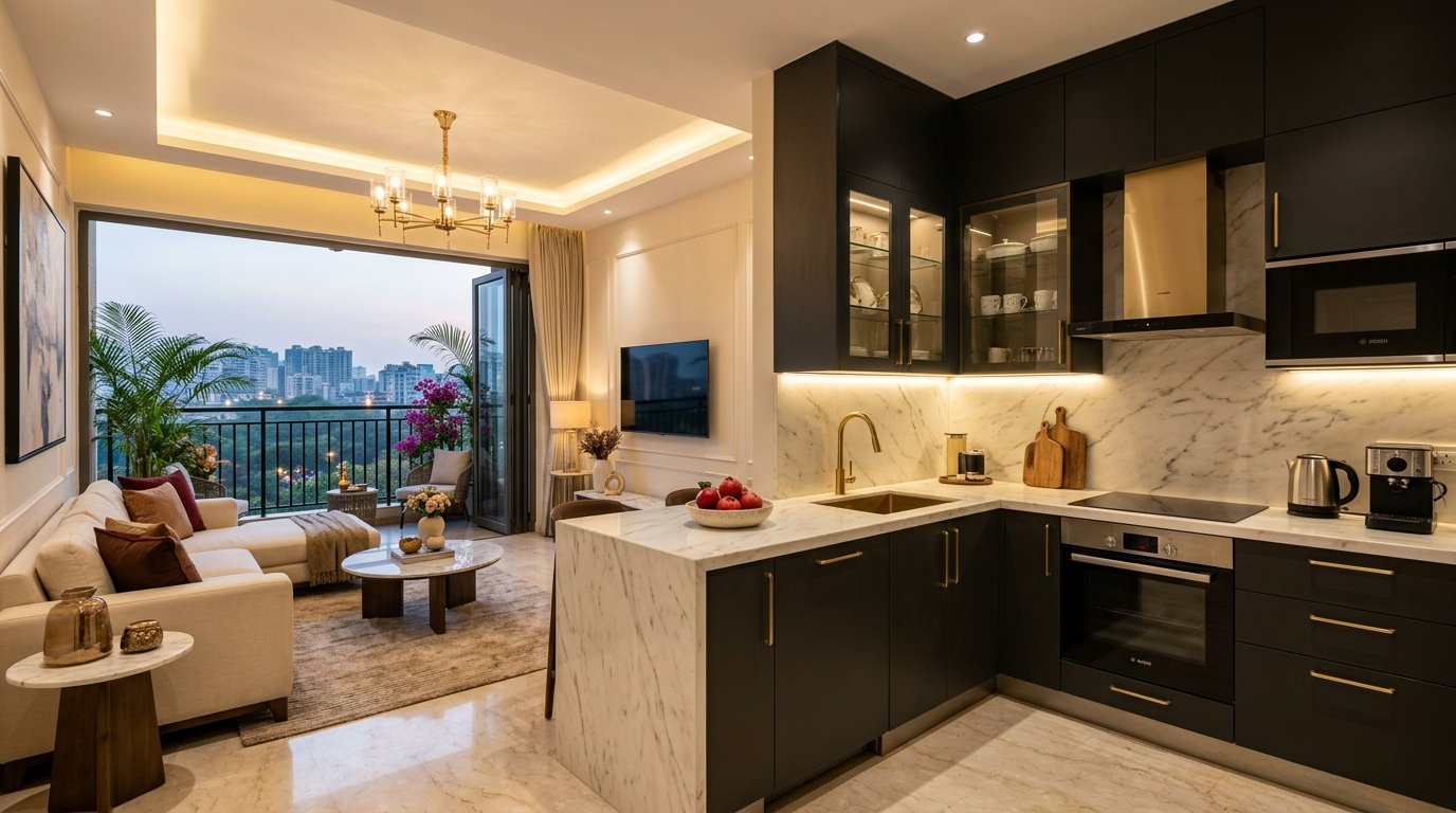 Modular Kitchen & Living Space